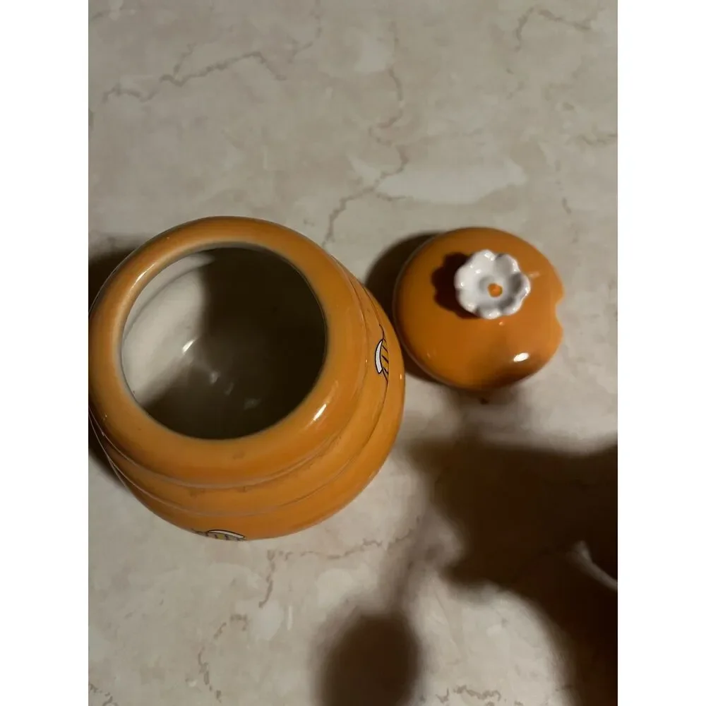 cottage core kitchen bee honey stirrer and pot